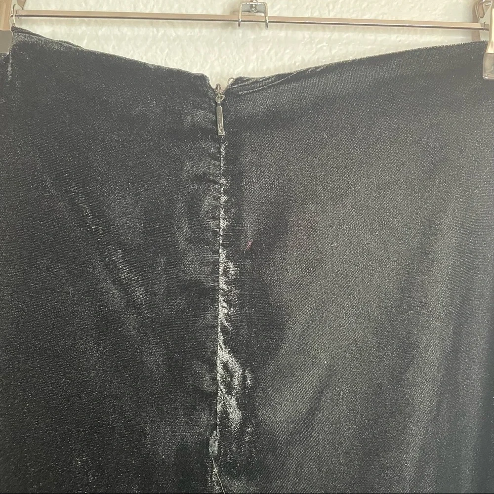 Donna Karen Velvet Midi Skirt Draped NWT​​​​